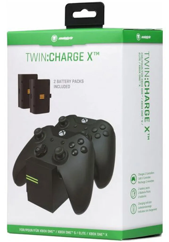 Dock de recharge Xbox One Twin Charge X noir avec 2 accus de 700 mAh