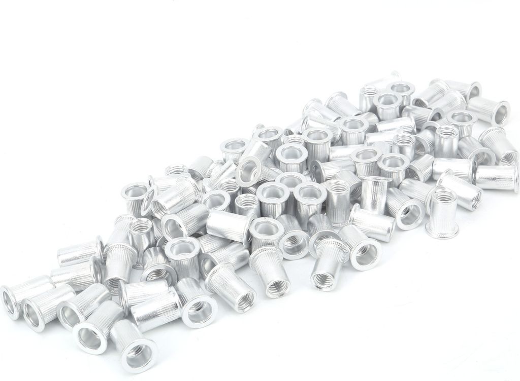 100 Stück Zugnietmuttern Aluminium Flachkopf Vertikales Hardware-Zubehör WJ-30045M8
