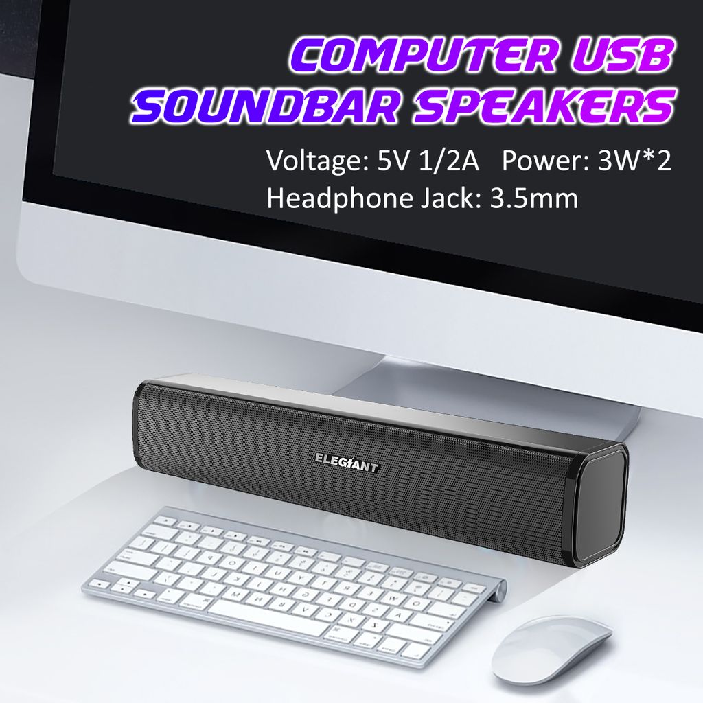 Lautsprecher Heimkino TV Stereo Home Soundbar 3,5mm Aux für PC Desktop Laptop 