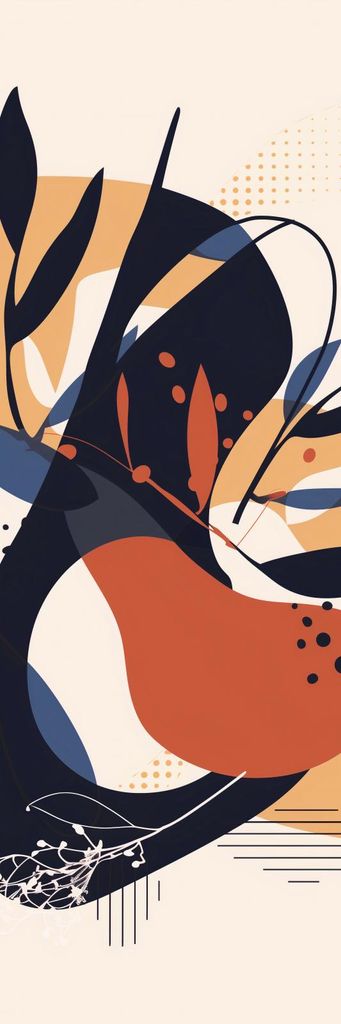 Plakat 30,5x91,5cm Abstrakte Botanik in Bewegung