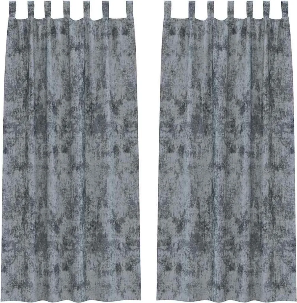 vidaXL Tende in Velluto Grigio Argento 245x140 cm | Set 2 Pezzi Eleganti