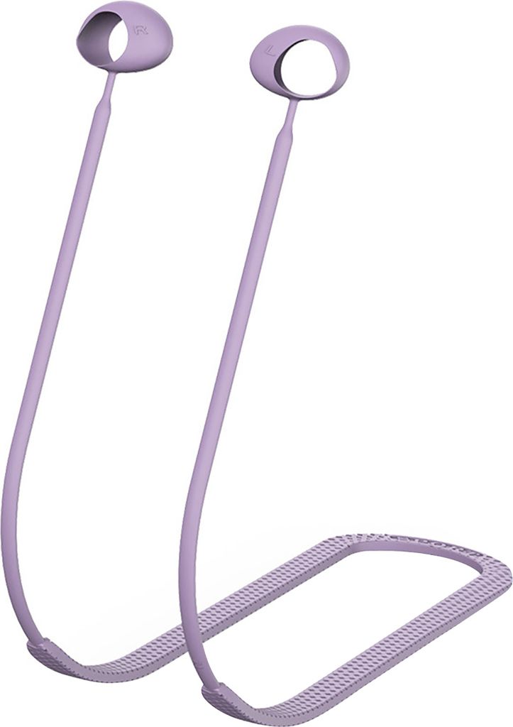 Ohrhörer Neckseil Haut Affinität Schweißdicht weiche Bluetooth-kompatible Ohrhörer Anti-Lanyard für Samsung Glaxy Buds 2-Lila