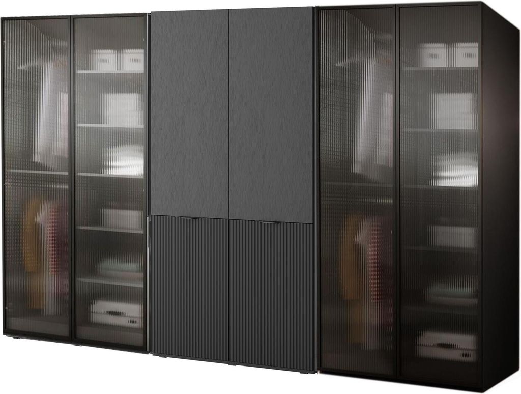 BETTSO Satz von 3 modularen Schränken SANDBOX 2X FLUTES + NOVA schwarz