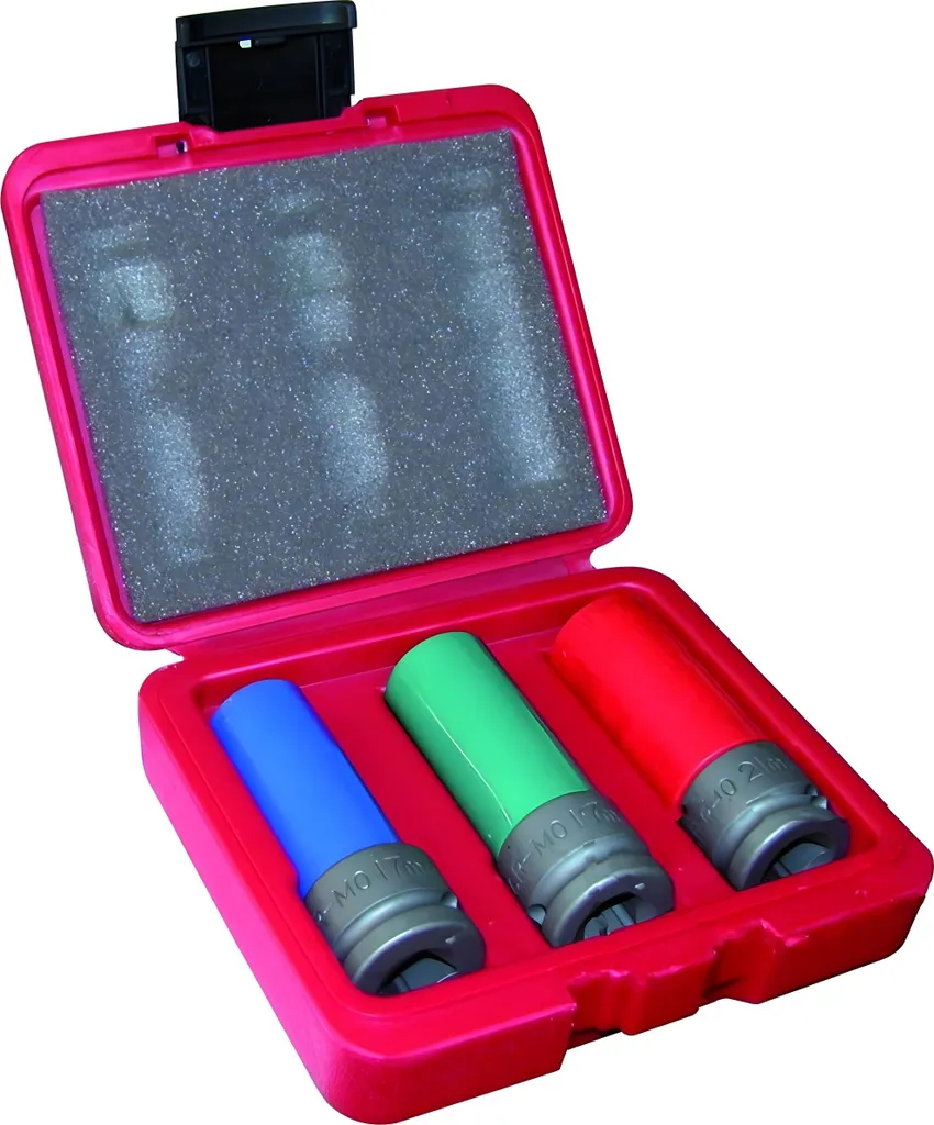 JMP Jeu de douilles à choc 6 pans 1/2 pouce enrobées 17 19 21mm