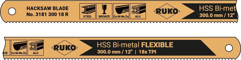 RUKO 10x Handsägeblatt HSS bi-flexible - 318130032R