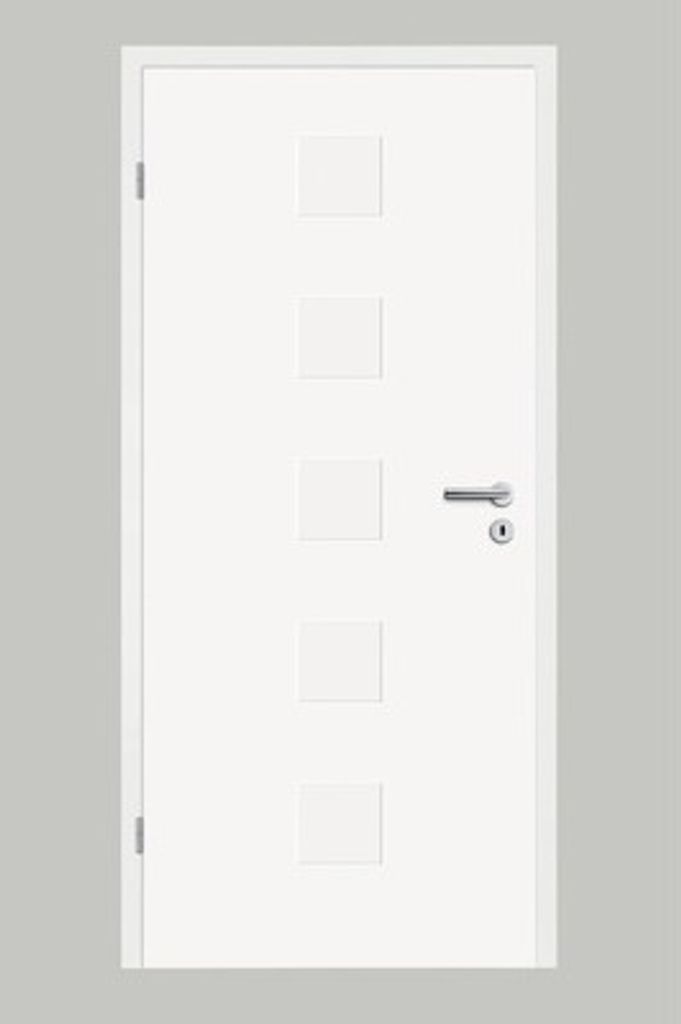 Pertura Zimmertür Linum 03 weiß lackiert (ähnlich RAL 9010) 86,0x198,5 cm Links