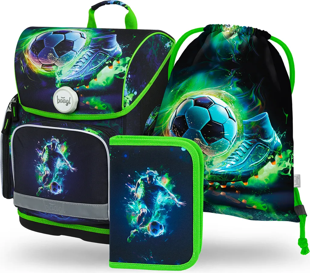 BAAGL Ergo Football Player : Set Scolaire Ergonomique Complet 3 Pièces