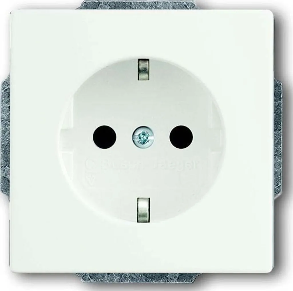 Busch-Jaeger 20 EUCKS-884 Presa Design Moderno Bianco Opaco Safety+