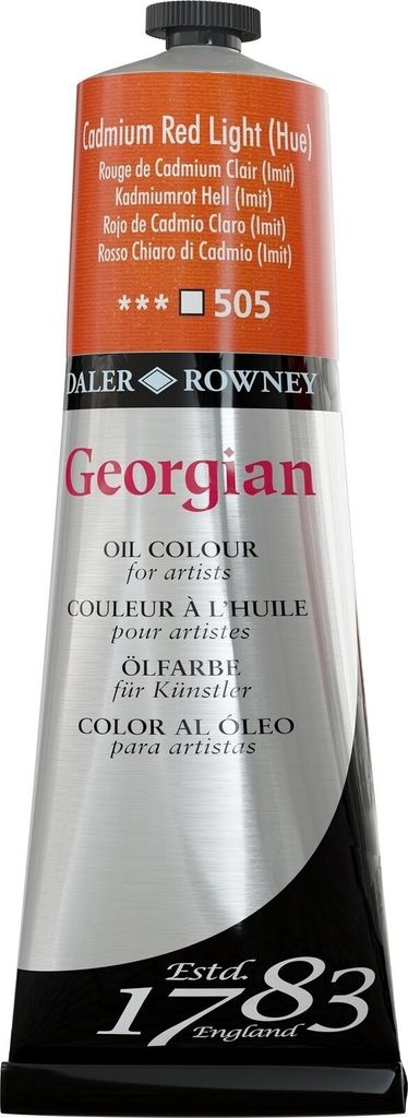 Daler Rowney Georgian Ölgemälde Cadmium Red Light Hue 225 ml 1 Stck