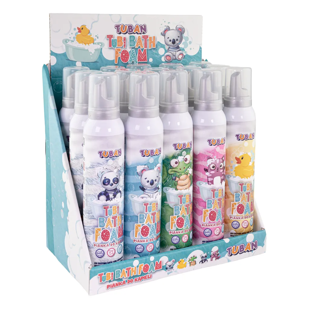 Mousse de Bain Modelable Tubi Foam Tuban - Kit de 15 Sprays Multicolores