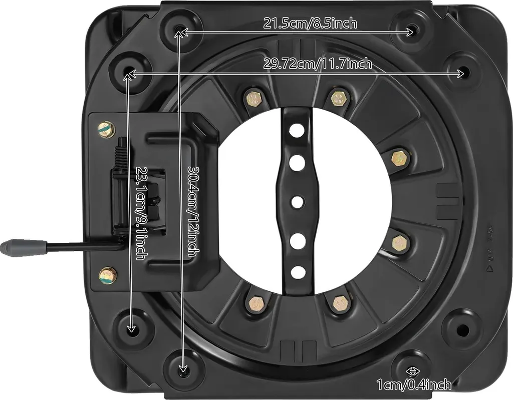 Plateau tournant 360° noir ultra résistant charge max 130 kg Premium