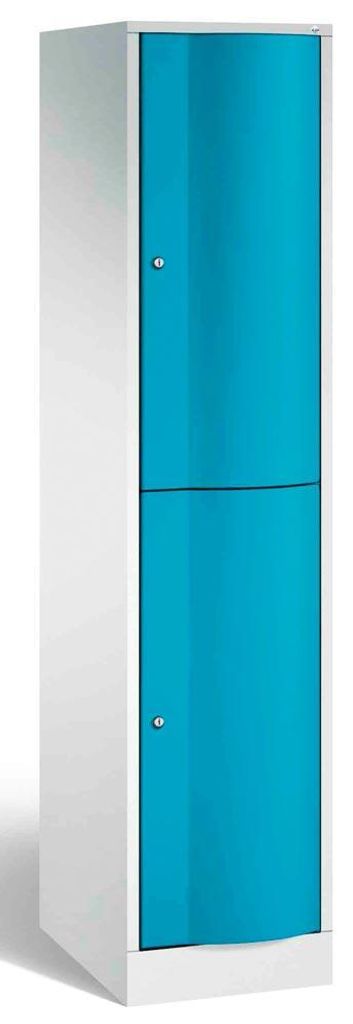 Großraum-Wertfachschrank mit Spezialtüren, 3x2 Fächer, BxTxH 1150x540x1950 mm, RAL 7035/3003
