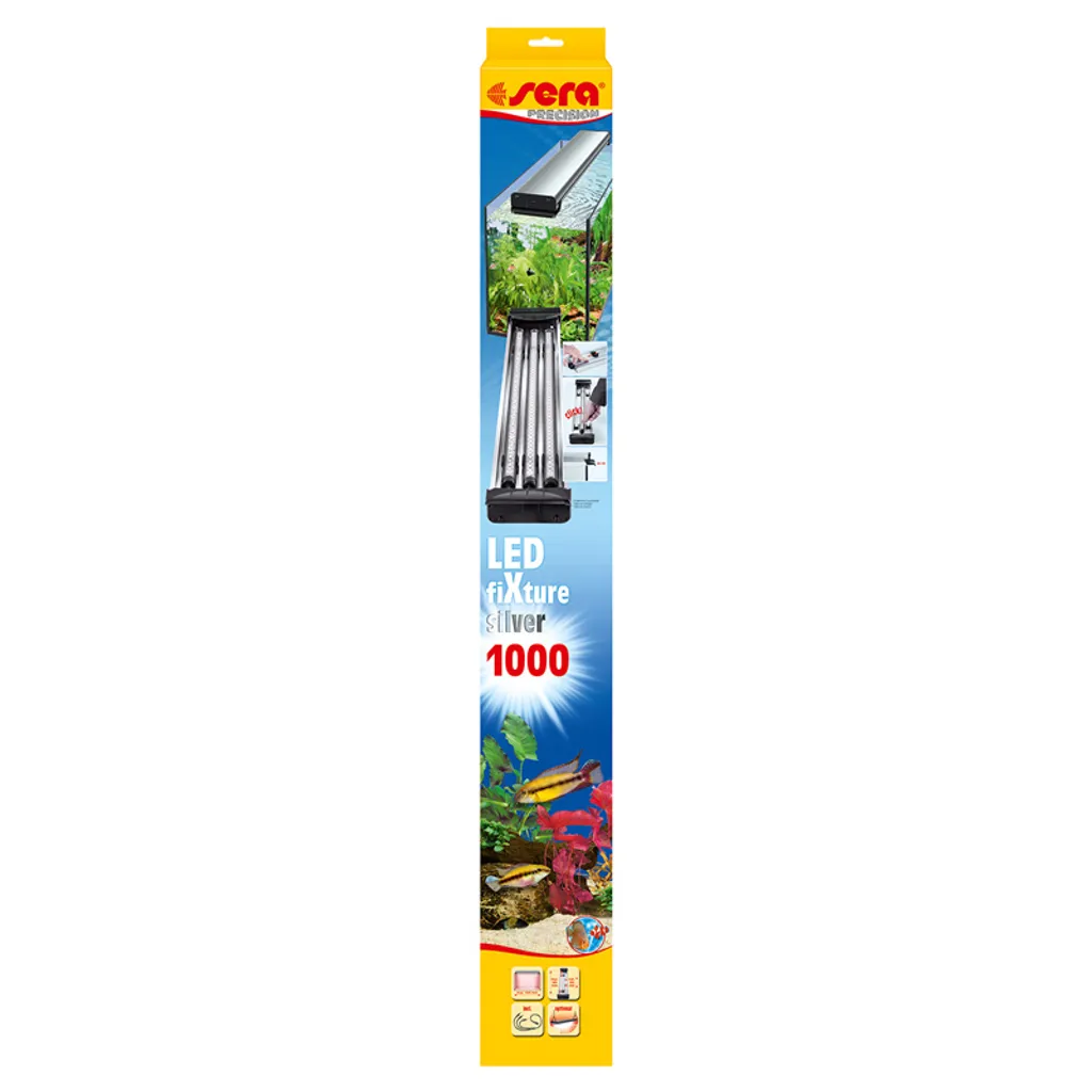 Rampe LED aquarium 100cm Sera LED Fixture Silver 1000 support tubes