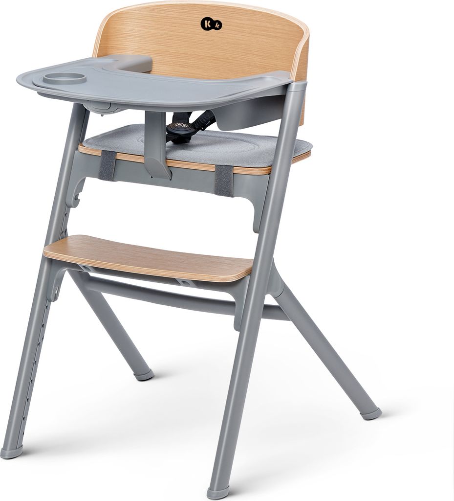 Kinderkraft LIVY 3-in-1 - Kinderhochstuhl - verstellbarer Sitz & Fußstütze - für Kinder & Erwachsene bis 110 kg - modernes Design - Natürlich