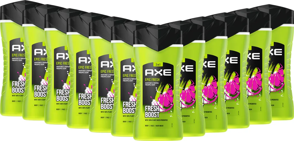 Set 12x Axe Epic Fresh 3in1 Gel Doccia e Shampoo - Freshness 12h - 2