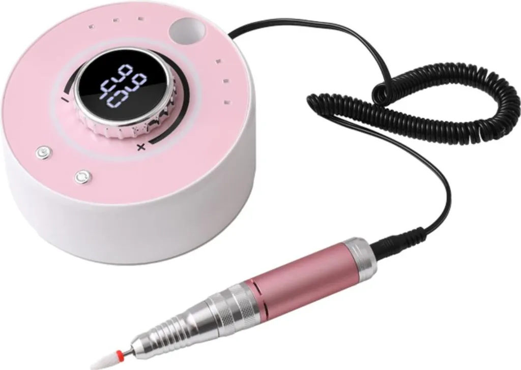 Lime à Ongles Électrique INF Rose avec 12 Embouts et Vitesse Réglable