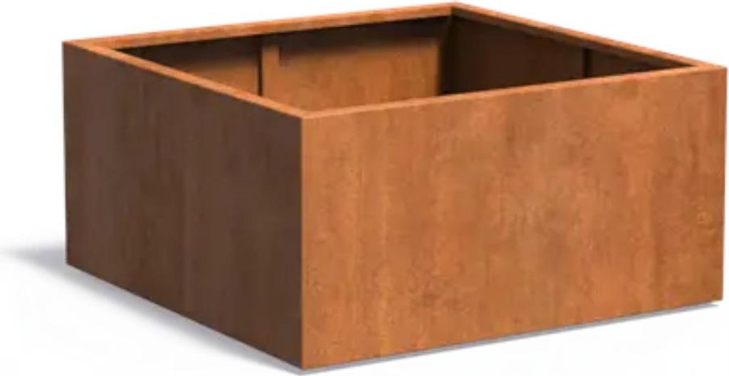 Adezz Pflanzgefäß Carrez Standard Quadrat aus Corten-Stahl Pflanzkübel