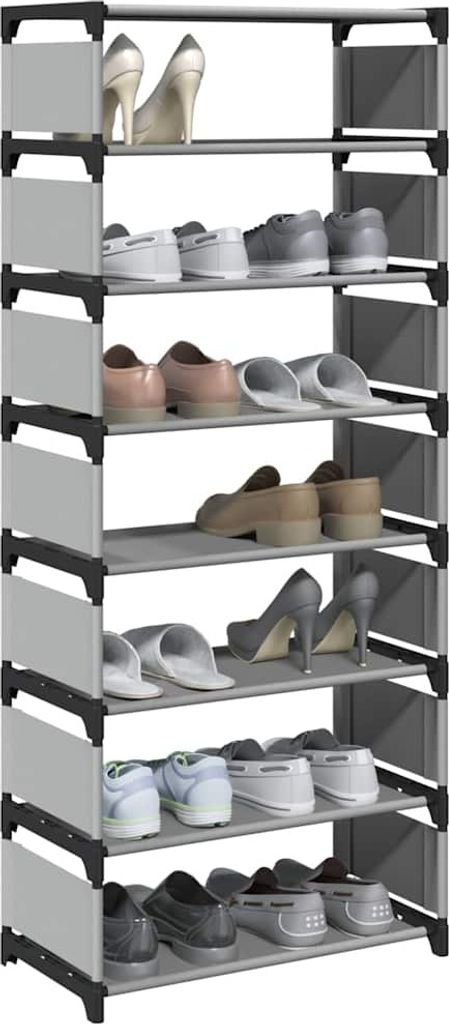 "2026 Promotion" Schuhschrank, Schuhkipper, Schuhregal, 8 Ebenen Grau 54x28x124 cm Vliesstoff - Schuhständer CC25230