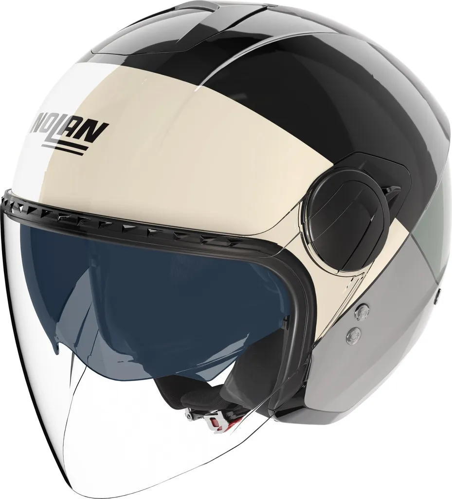 Casque jet Nolan N20-2 Visor Blocco Noir Vert S Visière Anti-Rayures
