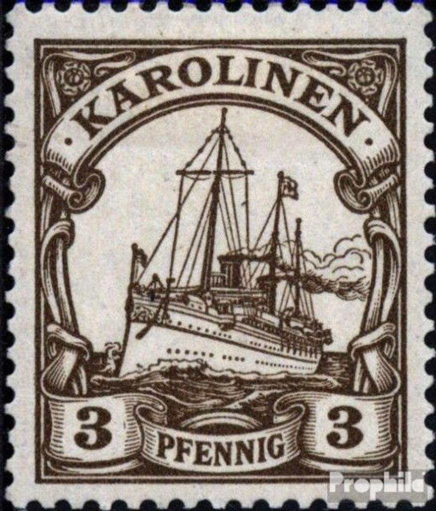 Briefmarken Karolinen (Dt.Kolonie) 1901 Mi 7 gestempelt Schiff Kaiseryacht Hohenzollern