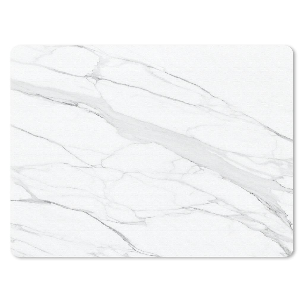 MuchoWow Mauspad Mousepad Marmor - Weiß - Linie - Muster - Luxus - Marmoroptik 23x19 cm - Mousepads - Maus Mat - Pad - Mausunterlage - Schreibti...