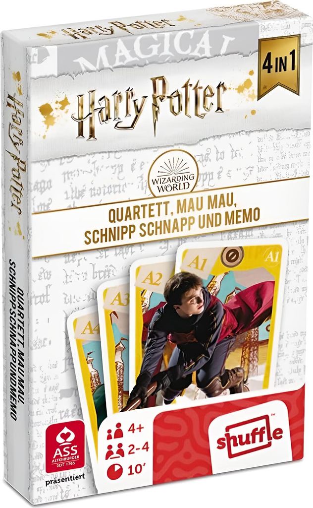 Quartett Harry Potter 4 in 1 (Mau Mau,Memo) Immagine del prodotto 