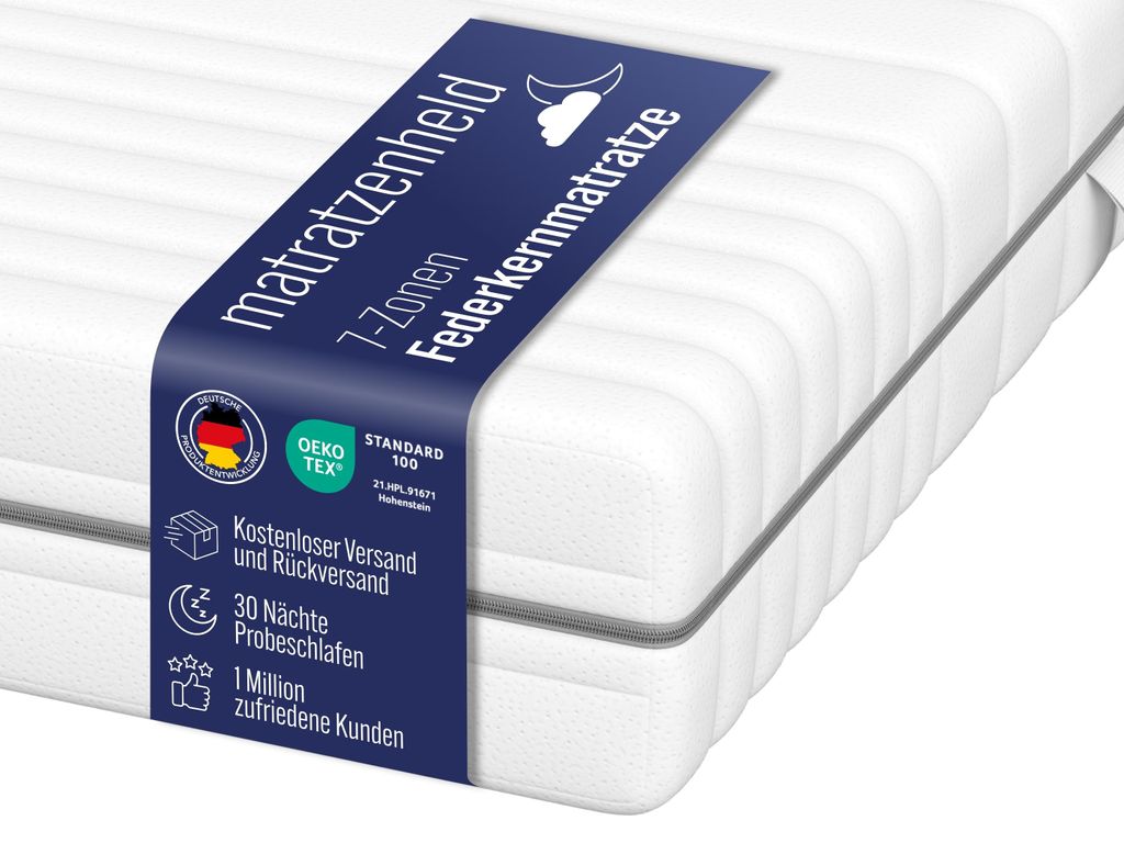 Matratzenheld Relax 7-Zonen Taschenfederkernmatratze | 140 Produktbild 