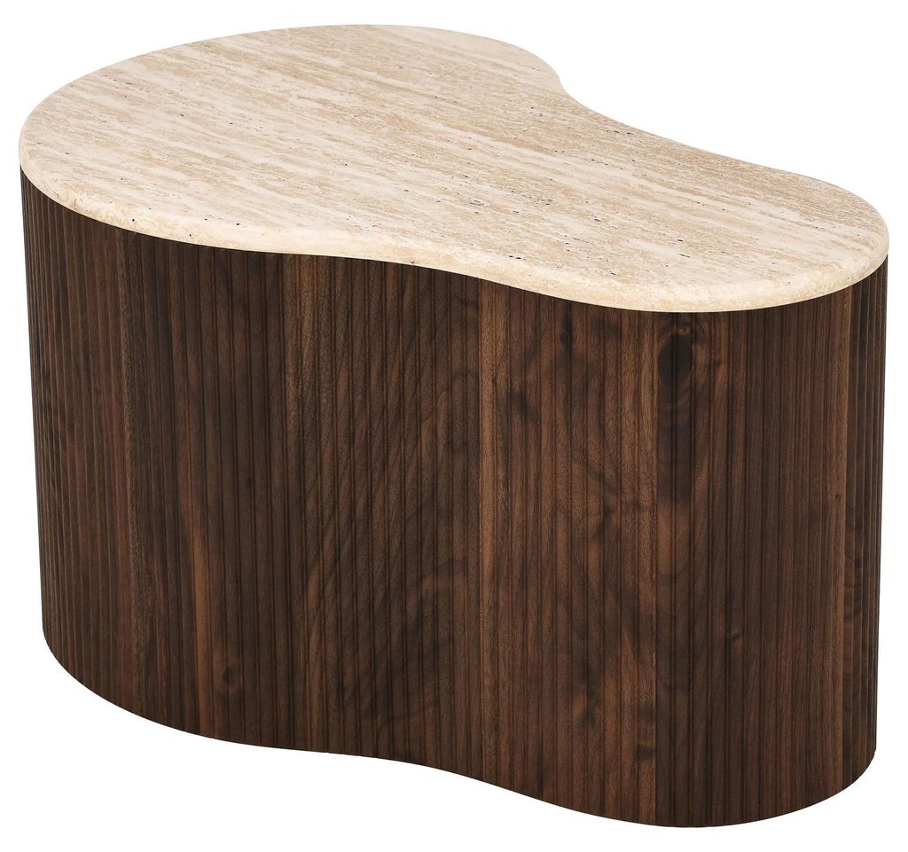 home24 Couchtisch - Travertin Nachbildung / Eiche Dunkel Produktbild 