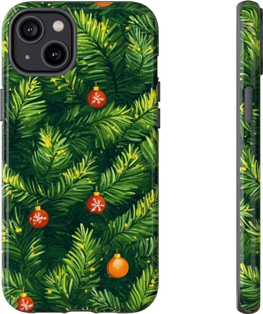 Festliche Tannenzweige mit Christbaumschmuck – Hülle Kompatibel mit iPhone 14 Plus