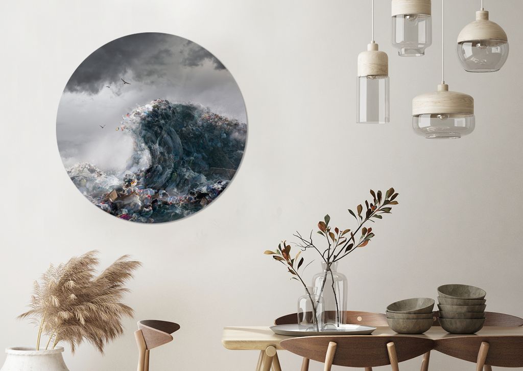 MuchoWow - Tapetenkreis - Wandbild rund - Schlafzimmerdekoration - Wanddeko - runde Tapete - Kunst für zu Hause