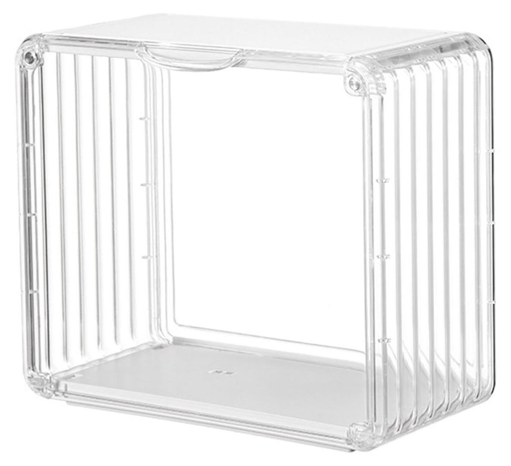 Puppen-Display-Box, Hauszimmer, Puppenhaus-Schrank, Aufbewahrungskoffer, transparent, mit magnetischer Tür