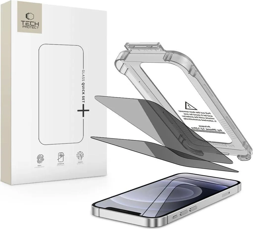 Tech-Protect Spy+ 2-Pack iPhone 12 / 12 Pro Vetro Privacy Anti-Spia