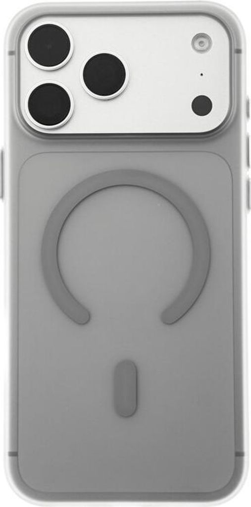 Dünne Handyhülle Bumper mit Magnetring kompatibel mit iPhone 17 Grau
