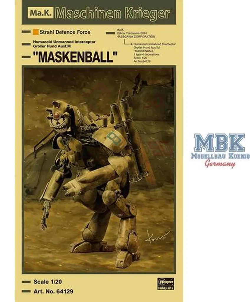 Grand Chien 1/20 Hasegawa Bal Masqué : Maquette pour Collectionneur