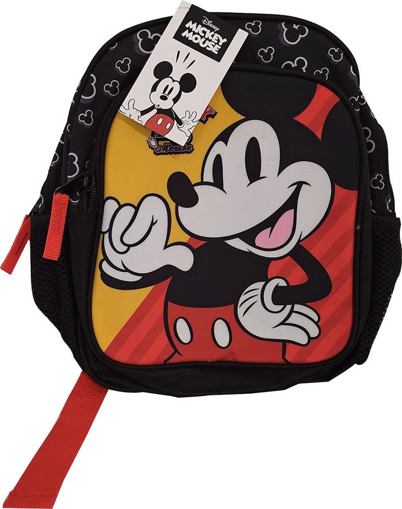 Disney Mickey Mouse Kinder Rucksack 28x21x15 cm – Kindergartenrucksack Jungen Mädchen – Schulrucksack 9L - mit 2 Fächern und Seitenfächern ...