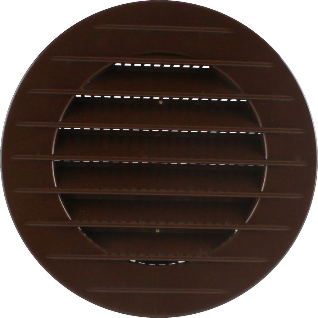 Lüftungsgitter Insektenschutz Kunststoffgitter Abluftgitter Belüftung Gitter braun Ø 120 mm