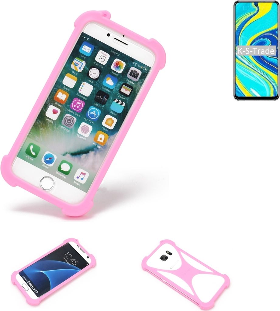 K-S-Trade Handy Hülle kompatibel mit Xiaomi Redmi Note 9 Pro Schutz Hülle Bumper Silikon Schutz Hülle Cover Case Silikoncase Silikonbumper TPU