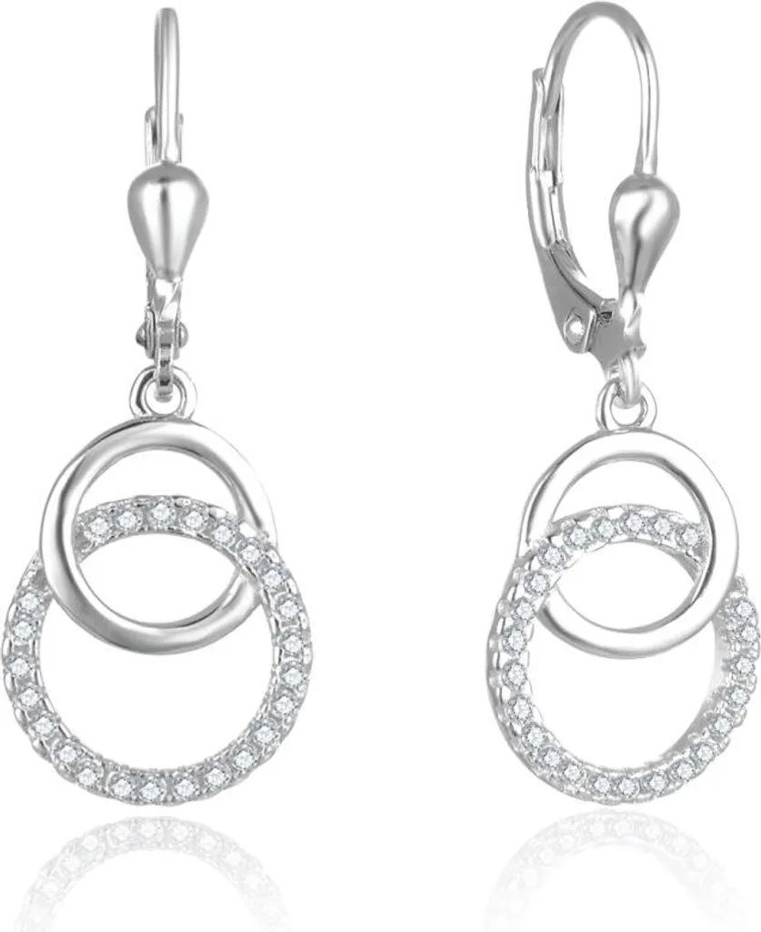 Boucles d'oreilles en bronze et zircon AGUC2707 - Bijou éclatant chic
