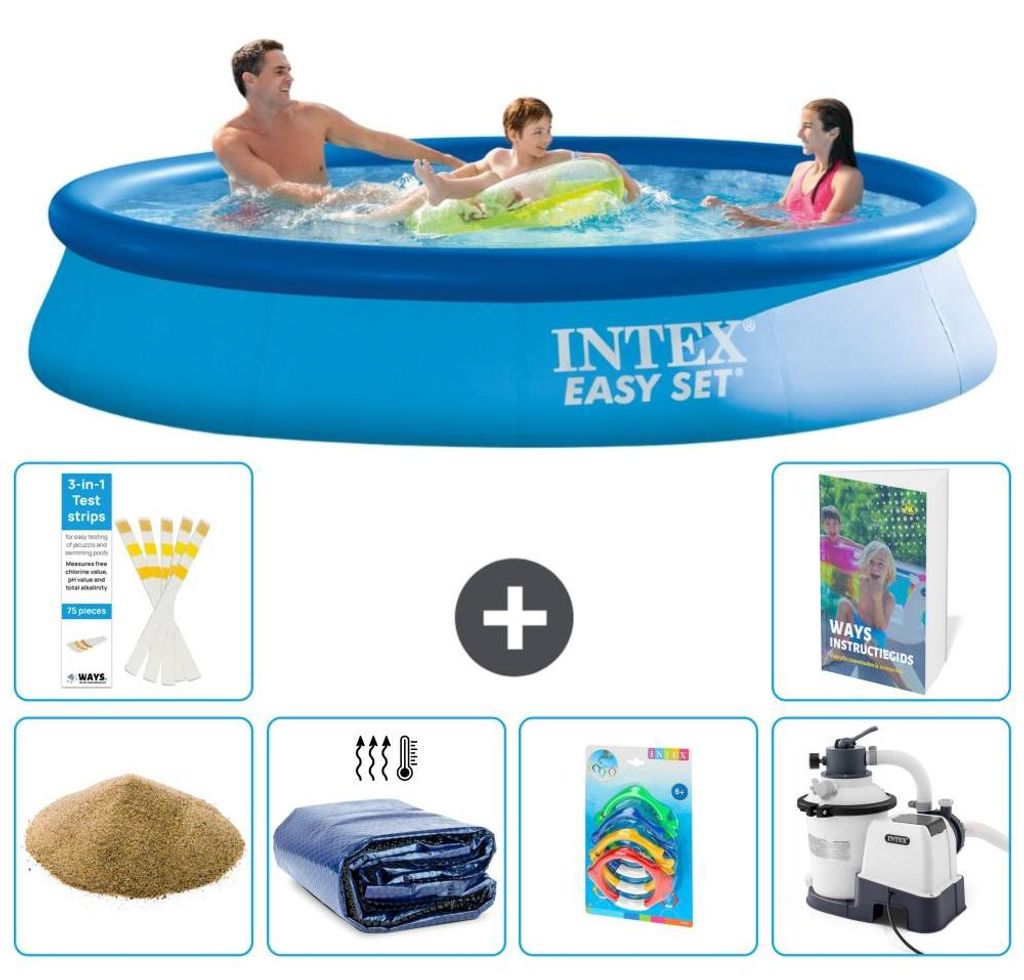 Easy Set Pool Rund - 366x76 cm - 7-teilig S36