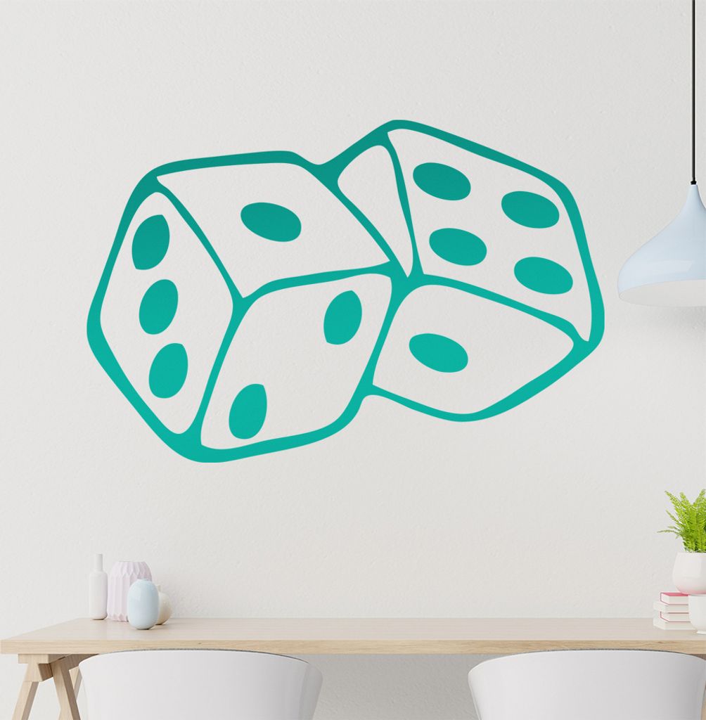 Würfel Wandtattoo in 6 Größen - Wandaufkleber Wall Sticker - Dekoration, Küche, Wohnzimmer, Schlafzimmer, Badezimmer
