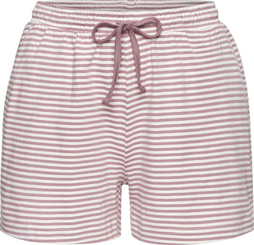 Vivance Dreams Shorty 2 -teilig mauve-weiß-gestreift Größe 40/42