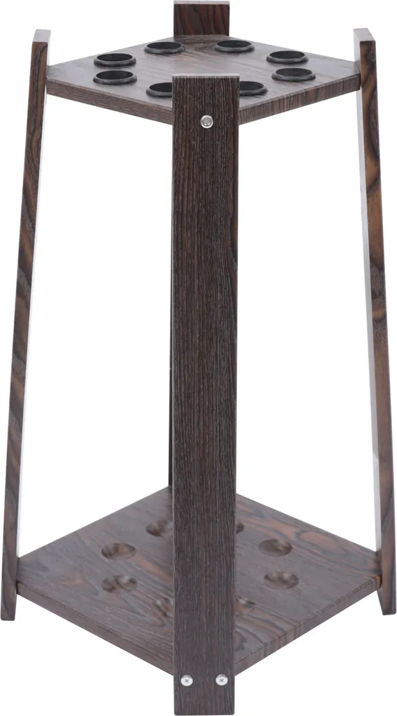 Support de Queue de Billard Anti-Chute 8 Trous au Sol - Design Brun