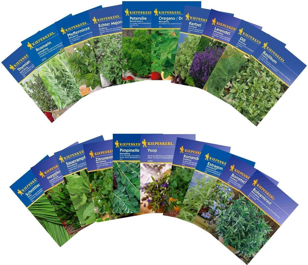 Kräuterspirale anlegen Vernünftig, 8 Sorten, Kräutersamen für eine mittelgroße Kräuterspirale