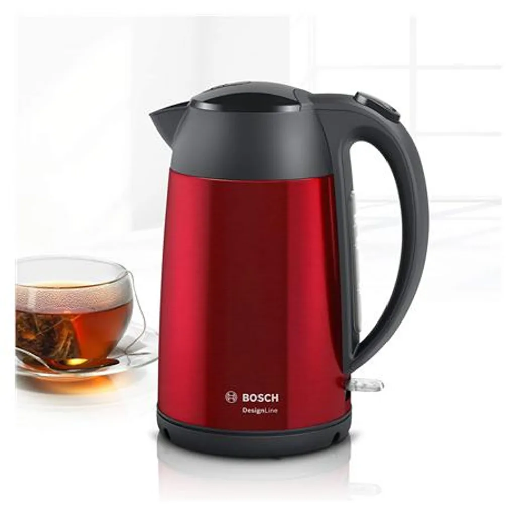 Bollitore Bosch DesignLine TWK3P424 Rosso | Idea Regalo Inox