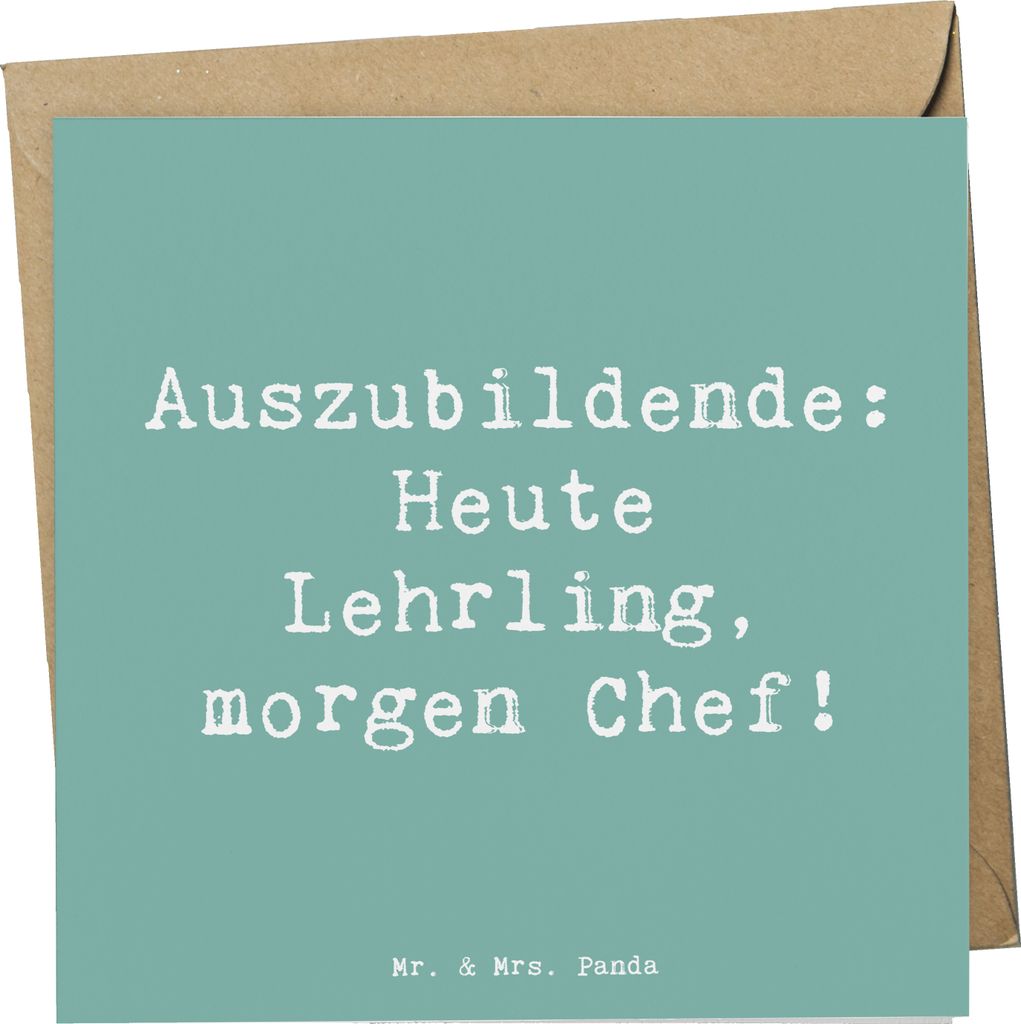 Mr. & Mrs. Panda Grußkarte Spruch Auszubildende Chef - Produktbild 