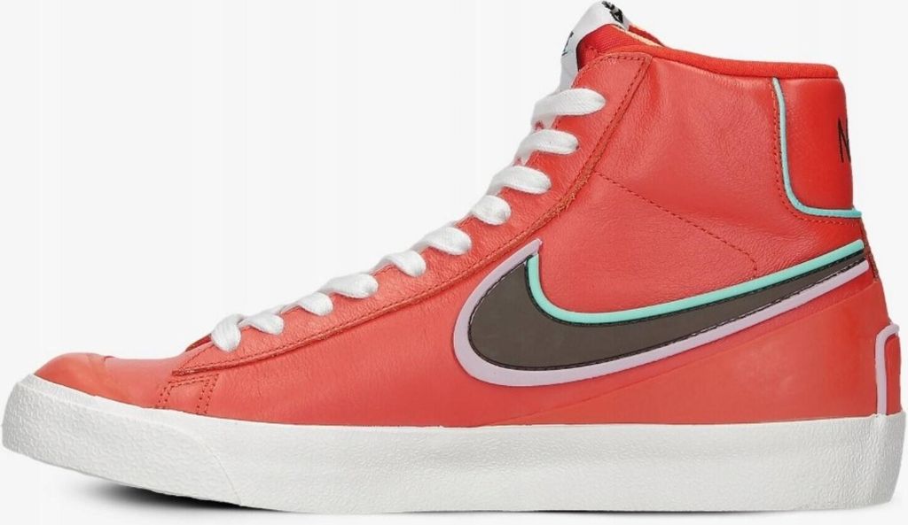 Nike Blazer Mid '77 Sneaker aus Stoff und Gummi, hoch geschnitten, geschnürt, Weiß
