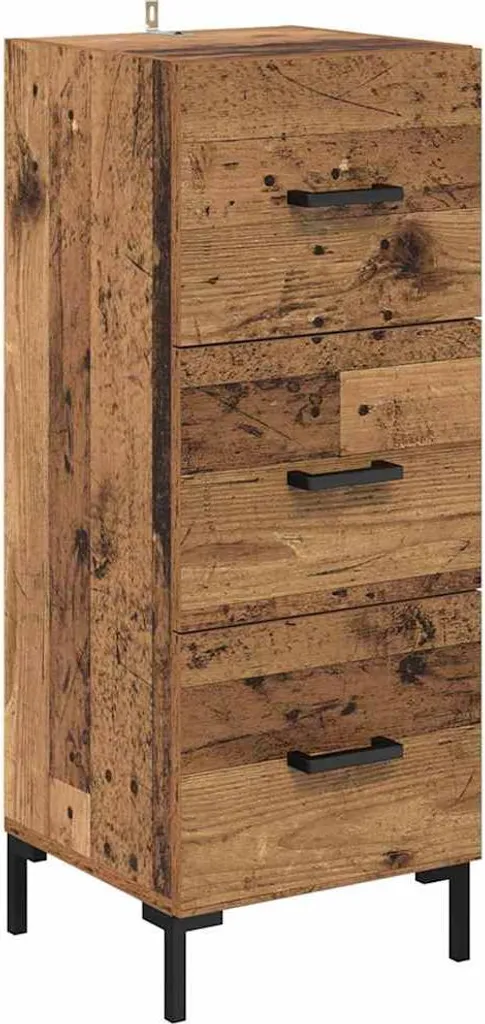 Credenza Vintage Alta 90cm Legno Recupero | Mobiletto Retro Chic