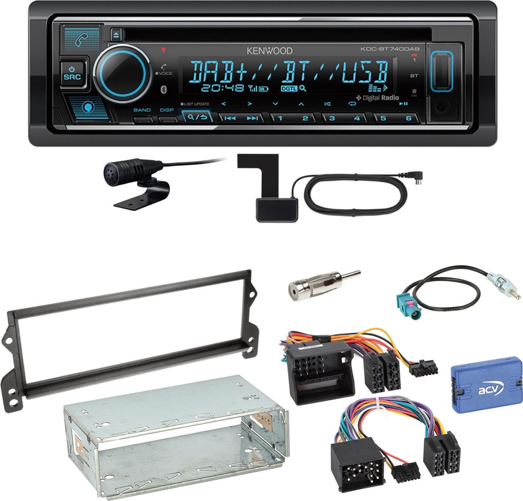 Kenwood KDC-BT740DAB Digitalradio Bluetooth Einbauset für MINI R50 R52 R53