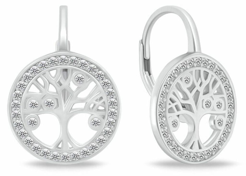 Designer silver earrings tree of life EA70