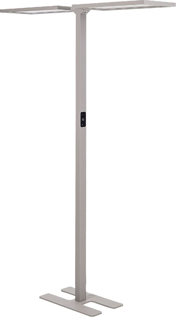 BELIANI LED-Stehlampe Silber Metall 196 cm mit Bewegungsmelder Dimmbar Tageslichtsensor Touchfunktion Langes Kabel Bogenlampe Industrie Look Wohnzi...